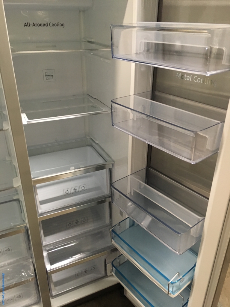 NEW Samsung 36″ Stainless Counter-Depth Side-by-Side Refrigerator, (22 Cu. Ft.),  1-Year Warranty