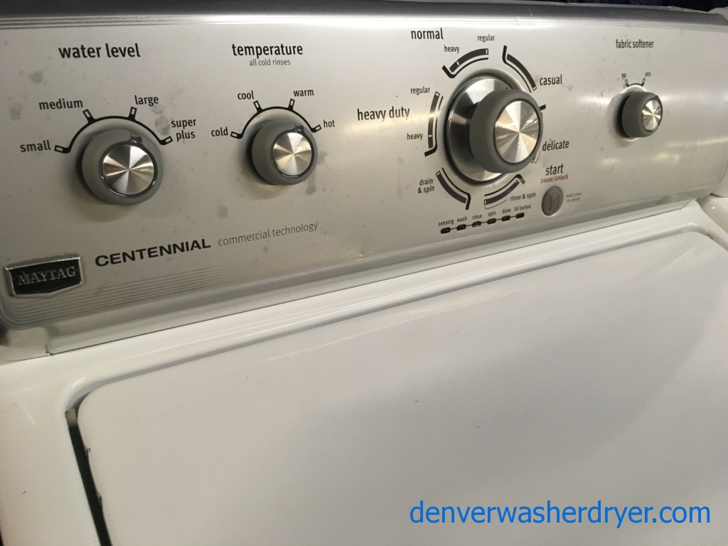 HE Maytag Centennial Washer & Dryer Set, 1-Year Warranty