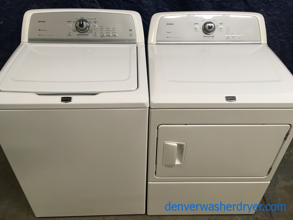Maytag Bravos X Series Washer & Dryer Set, 1-Year Warranty