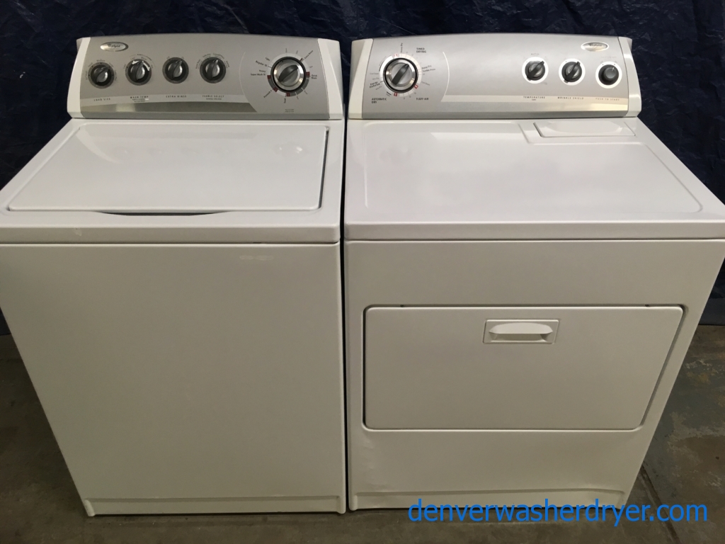 Heavy-Duty Whirlpool Direct Drive Washer & Electric Dryer, Quality Refurbished, 1-Year Warranty