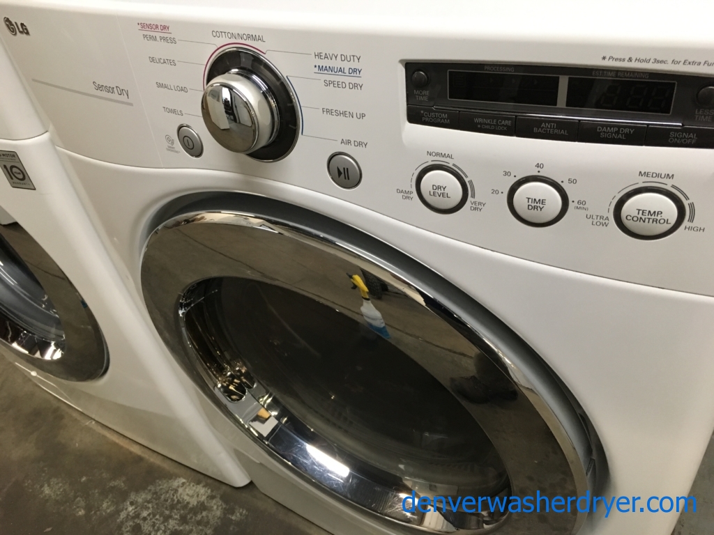 LG Stackable energy Star Front-Load Direct-Drive Washer & Electric Dryer Set, 1-Year Warranty