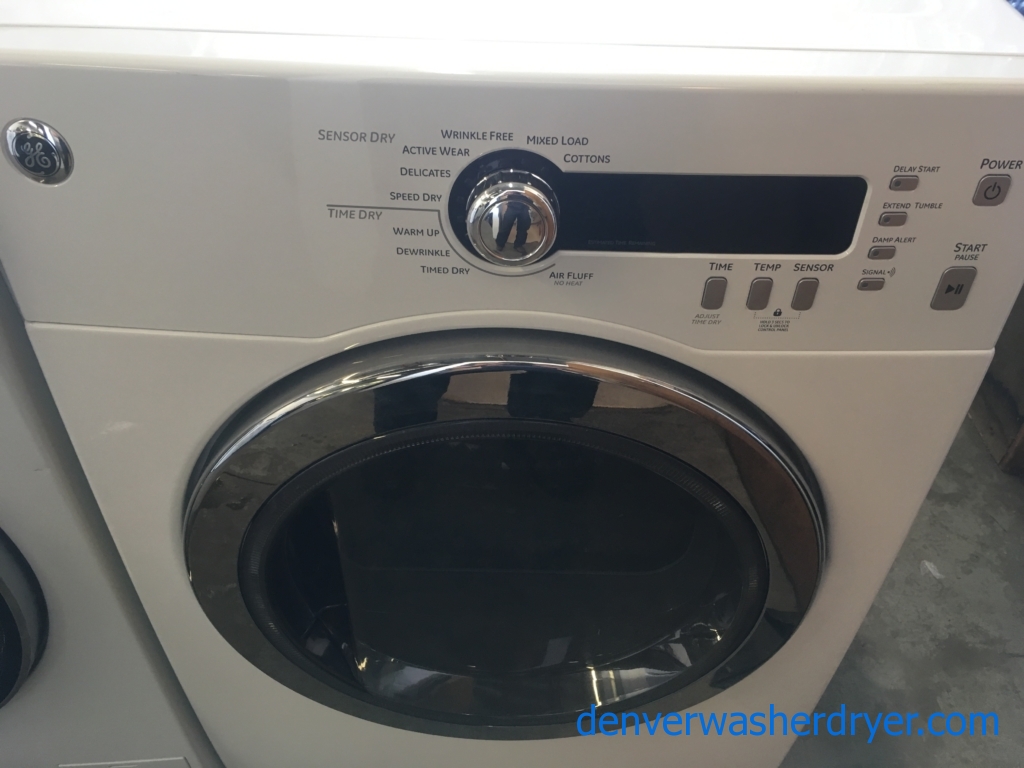 BRAND-NEW GE Front-Load Direct-Drive Washer with Steam & Electric Dryer Set, 6-Month Warranty