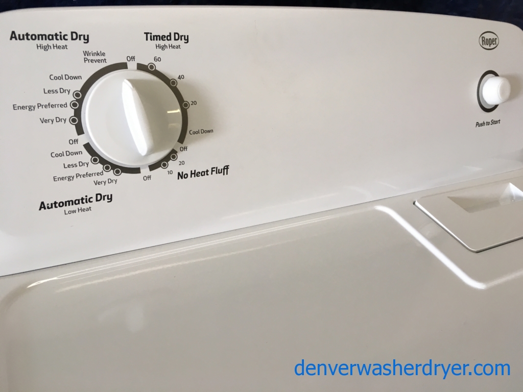 Roper (Whirlpool) Washer & Electric Dryer Set, 1-Year Warranty