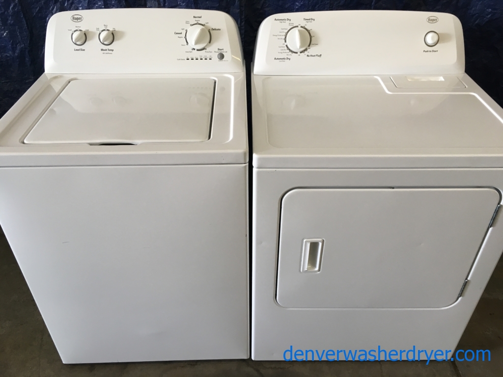 Roper (Whirlpool) Washer & Electric Dryer Set, 1-Year Warranty