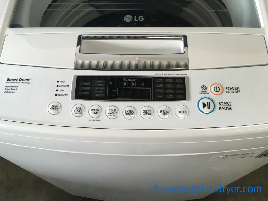 LG Top-Load Smart HE Washer with Direct-Drive, 1-Year Warranty