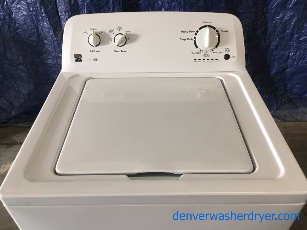 White HE Kenmore Top Load  Washer w/Agitator, 1-Year Warranty