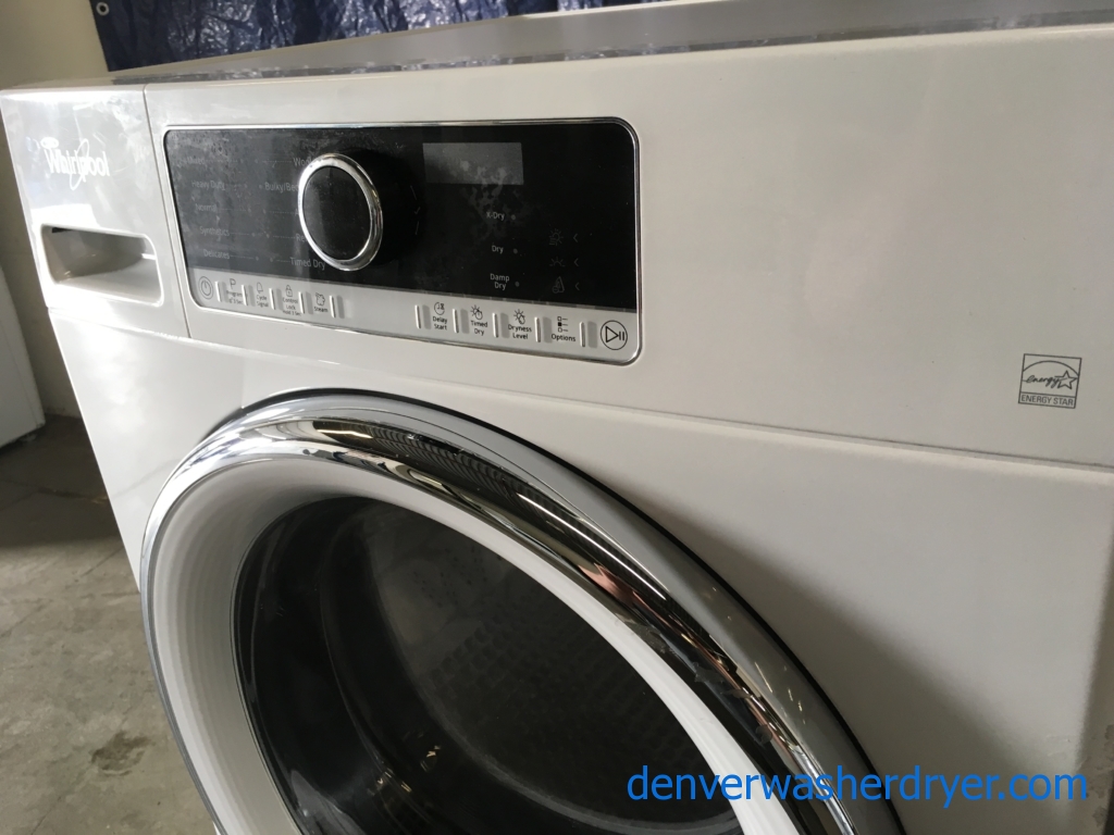 BRAND-NEW 24″ Whirlpool Stackable Front-Load Ventless Dryer 240v, 1-Year Warranty
