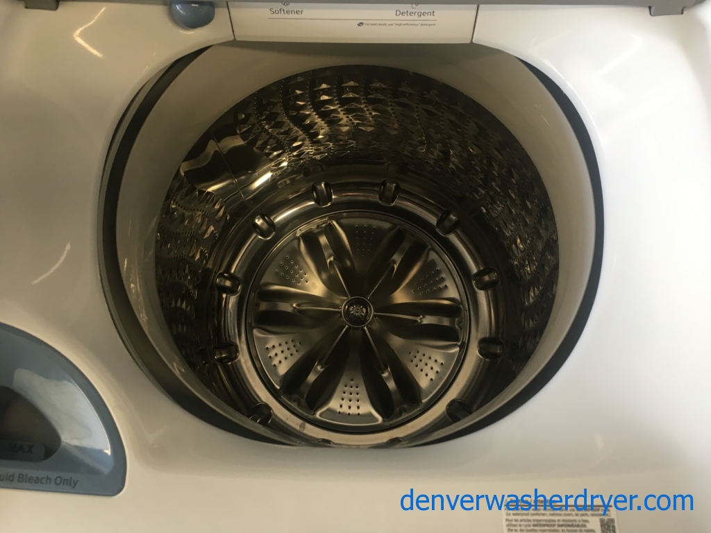 BRAND-NEW Samsung HE Direct-Drive Top-Load Washer & Electric Dryer, 1-Year Warranty