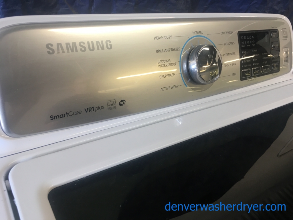 BRAND-NEW Samsung HE Direct-Drive Top-Load Washer & Electric Dryer, 1-Year Warranty