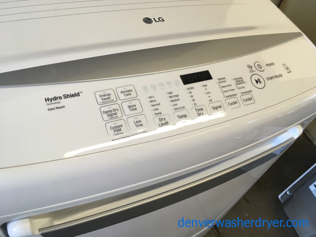 BRAND-NEW LG 27″ HE Top-Load Direct-Drive Washer & Electric HE Dryer, !-Year Warranty