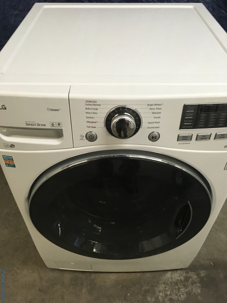 BRAND-NEW HE LG 27″ Stackable Front-Load Steam Washer, 1-Year Warranty