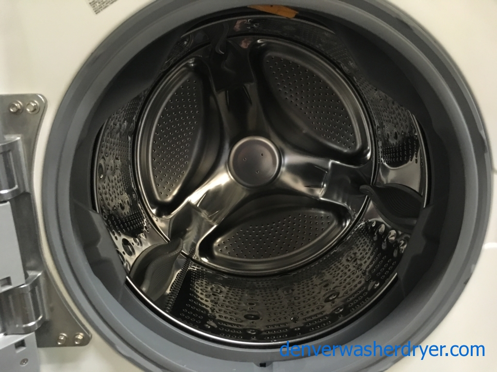 BRAND-NEW 27″ LG HE Stackable Front-Load Direct Drive Steam Washer, 1-Year Warranty