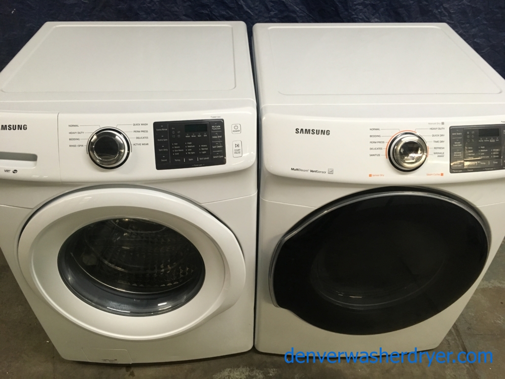 BRAND-NEW 27″ Samsung Stackable Front-Load HE Steam Washer, 1-Year Warranty