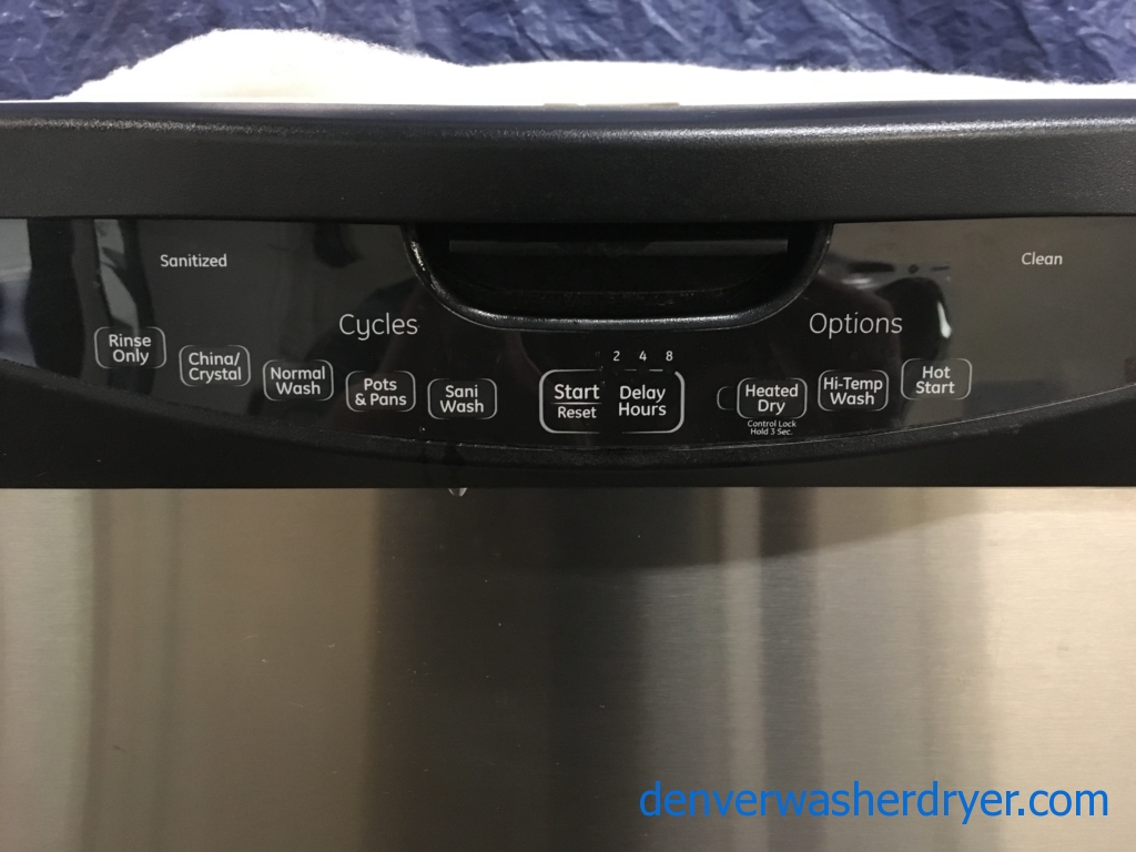 *Used* GE 24″ Stainless Built-In Tall-Tub Dishwasher, 1-Year Warranty