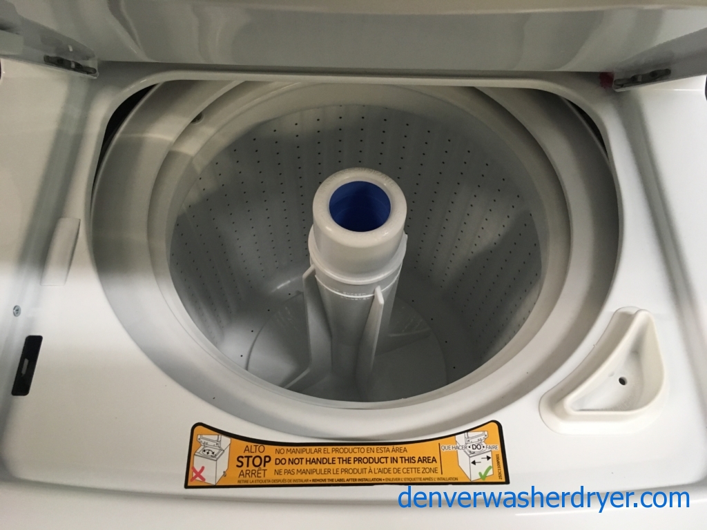 BRAND-NEW 24″ GE SpaceMaker (2.0 Cu. Ft.) Electric Stacked Laundry Unit 220v, 1-Year Warranty