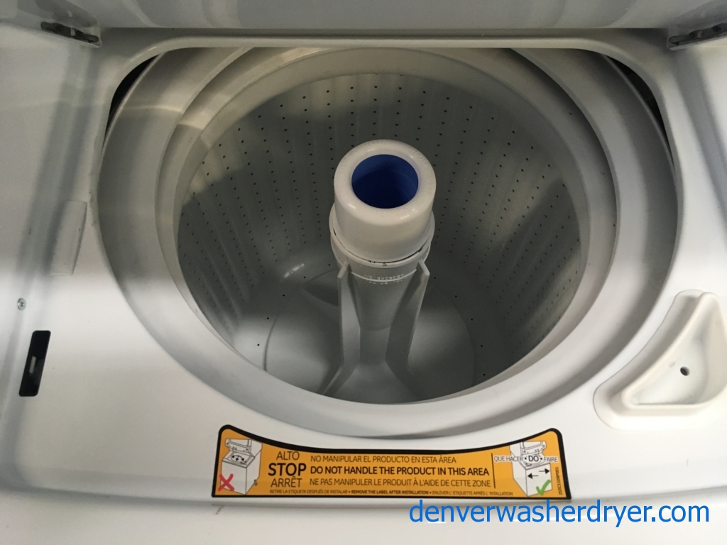 BRAND-NEW 24″ GE SpaceMaker (2.0 Cu. Ft.) Electric Stacked Laundry Unit 220v, 1-Year Warranty