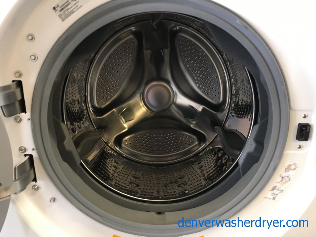 BRAND-NEW 27″ LG Stackable HE Front-Load Direct-Drive Washer & HE *GAS* Dryer, 1-Year Warranty