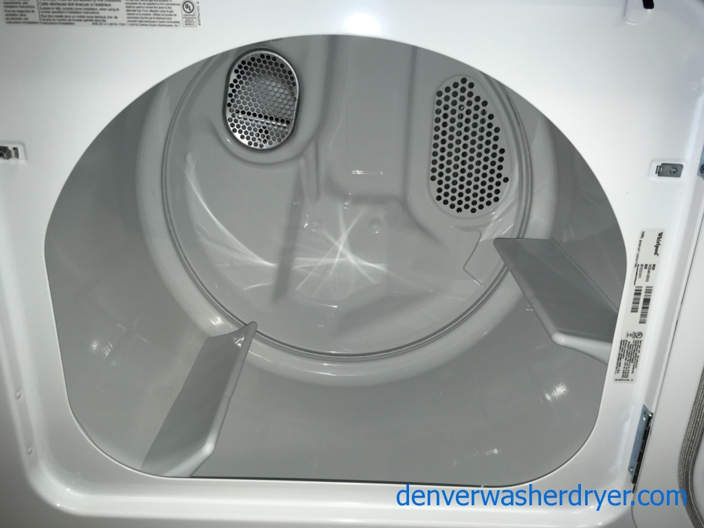 BRAND-NEW Whirlpool HE Top-Load Washer & 120v *Gas* Vented Dryer, 1-Year Warranty