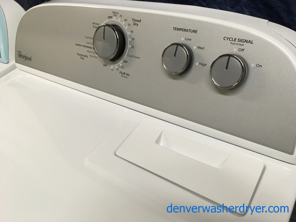 BRAND-NEW Whirlpool HE Top-Load Washer & 120v *Gas* Vented Dryer, 1-Year Warranty