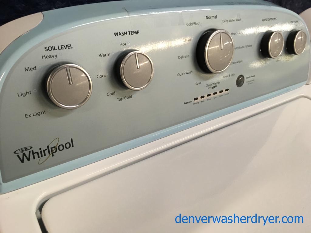 BRAND-NEW Whirlpool HE Top-Load Washer & 120v *Gas* Vented Dryer, 1-Year Warranty