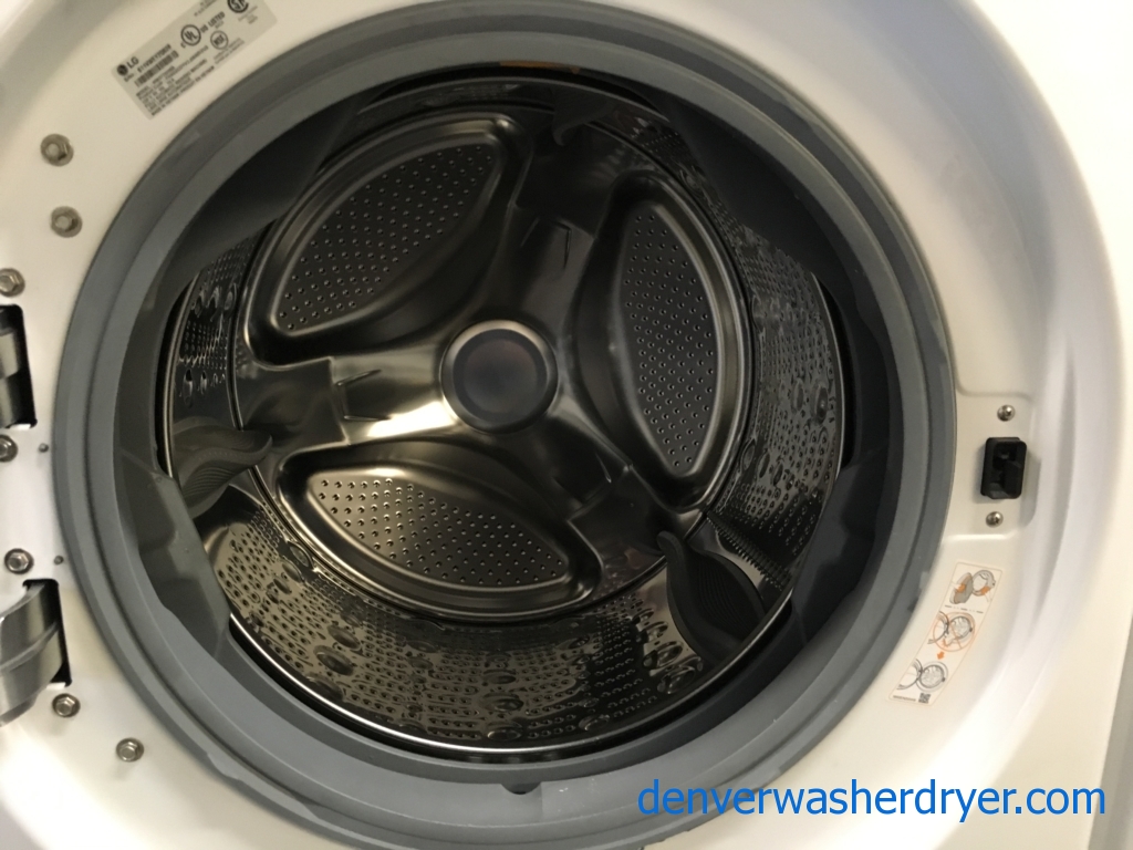 BRAND-NEW 27″ LG HE Front-Load Steam Washer & *GAS* Dryer with Steam, 1-Year Warranty