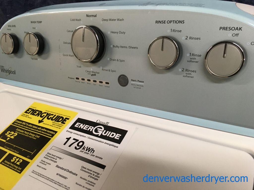 BRAND-NEW Whirlpool HE Top Load Washer with QuickWash, 1-Year Warranty