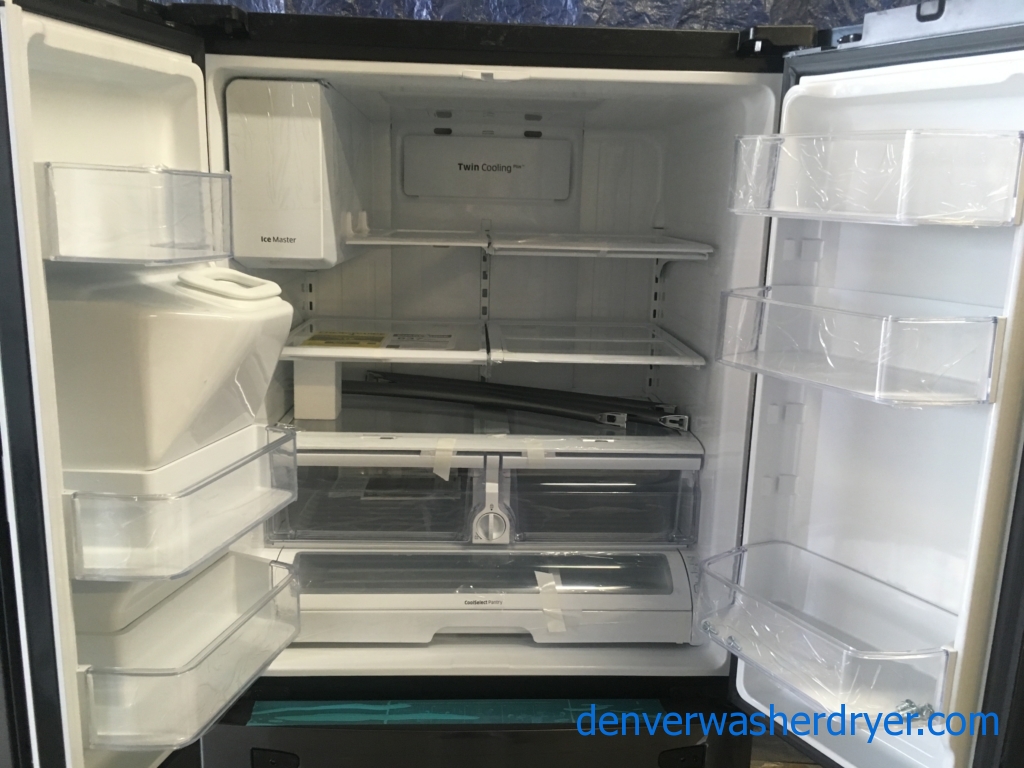 BRAND-NEW Samsung (24.6 Cu. Ft.) Black Stainless French Door Refrigerator, 1-Year Warranty