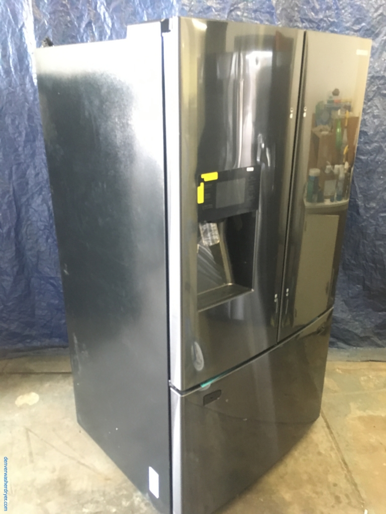 BRAND-NEW Samsung (24.6 Cu. Ft.) Black Stainless French Door Refrigerator, 1-Year Warranty