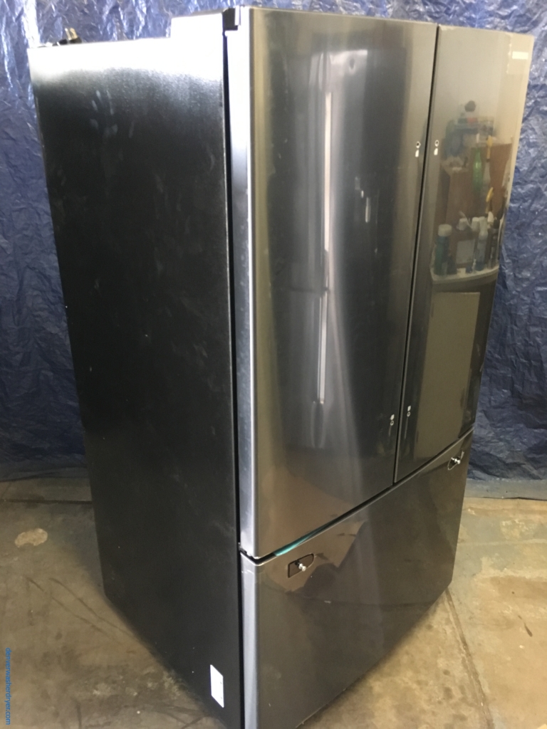 BRAND-NEW Samsung French Door (25.5 Cu. Ft.) Black Stainless Refrigerator, 1-Year Warranty