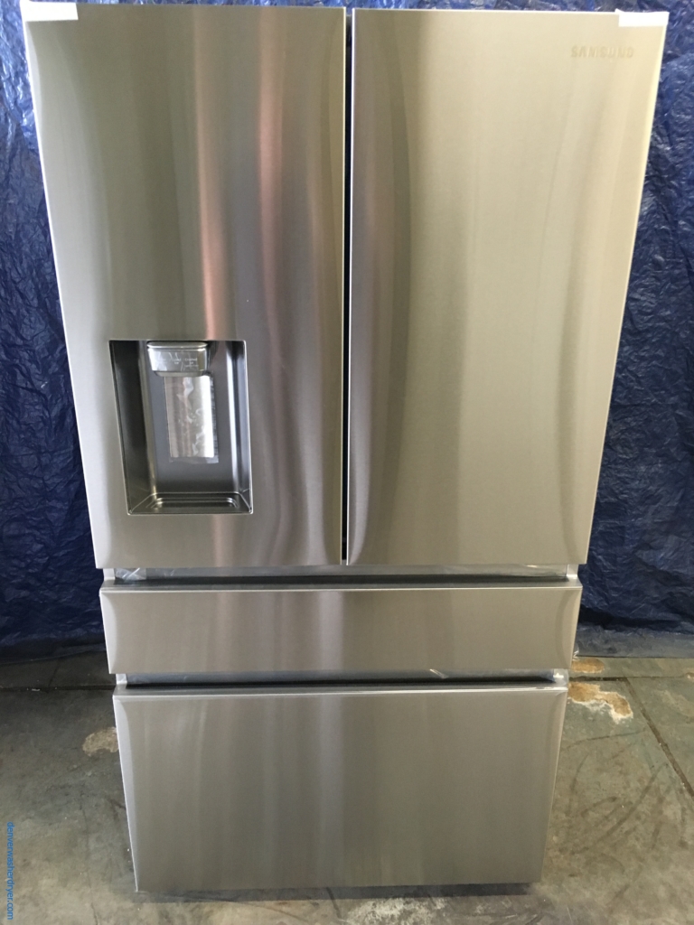 BRAND-NEW 36″ Samsung Counter-Depth 4-Door French Door Stainless (22.6 Cu. Ft.) Refrigerator, 1-Year Warranty