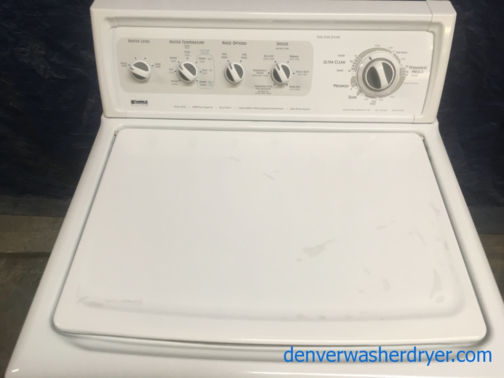 Quality Refurbished King-Size Kenmore Elite Direct-Drive Top-Load Washer, 1-Year Warranty