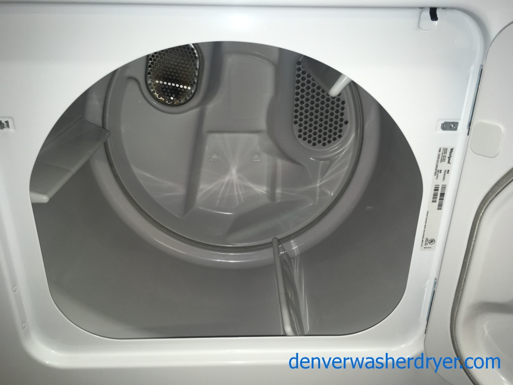 Wonderfully *Used* Whirlpool 27″ Top-Load Washer with Agitator & Electric Dryer Set, Quality Refurbished, 1-Year Warranty