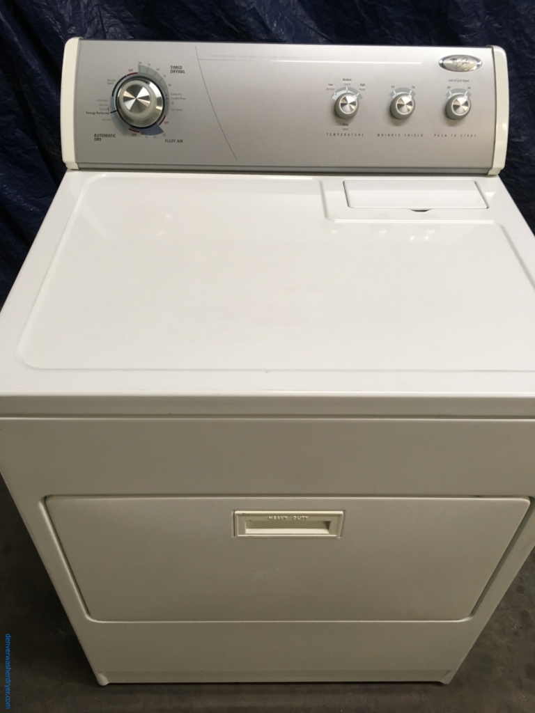 Wonderful Whirlpool 29″ Large Capacity Electric Dryer, 1-Year Warranty