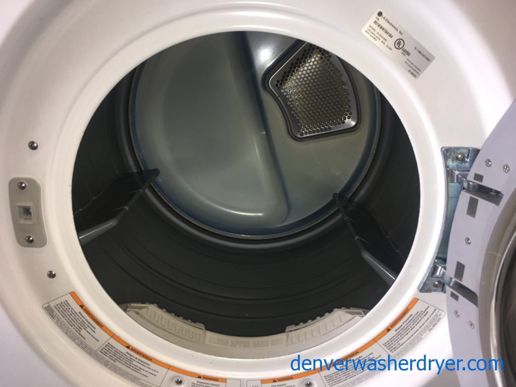 Quality Refurbished LG 27″ Front-Load Stackable Washer & Electric Dryer, 1-Year Warranty