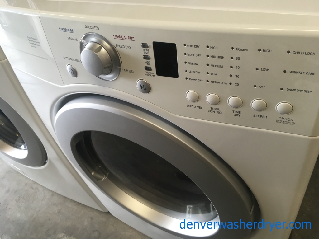 Quality Refurbished LG 27″ Front-Load Stackable Washer & Electric Dryer, 1-Year Warranty