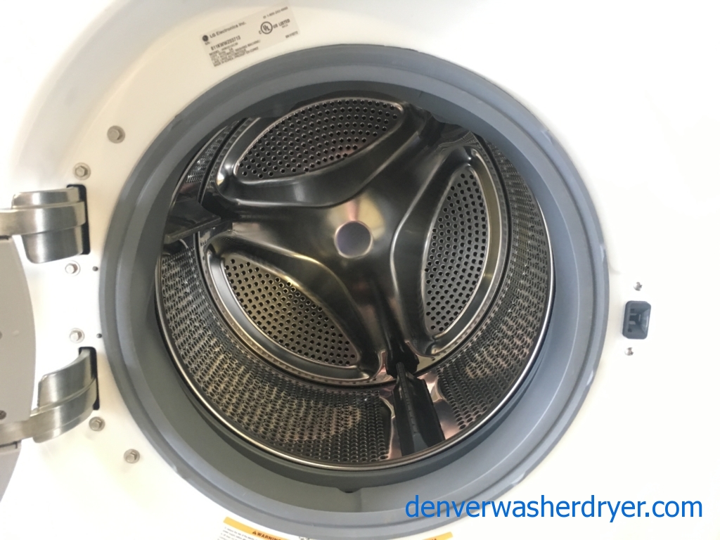 Quality Refurbished LG 27″ Front-Load Stackable Washer & Electric Dryer, 1-Year Warranty