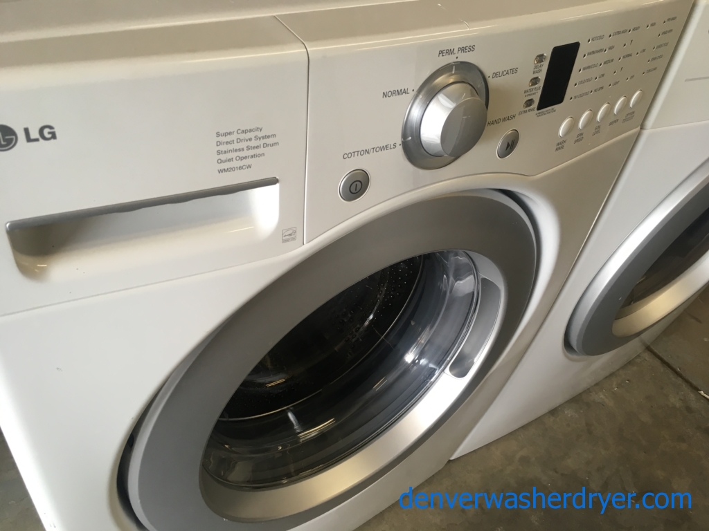 Quality Refurbished LG 27″ Front-Load Stackable Washer & Electric Dryer, 1-Year Warranty