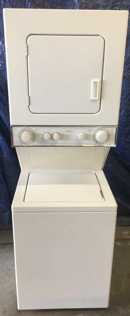 Quality Refurbished Whirlpool 24″ Thin-Twin Electric Laundry Center, 1-Year Warranty