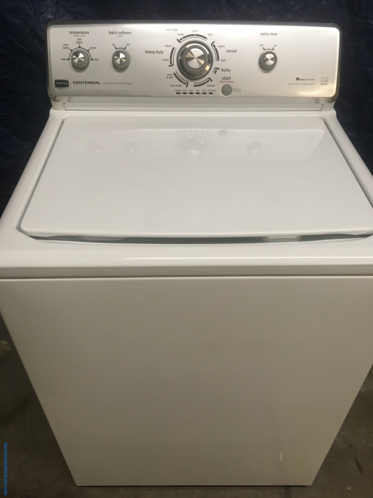 Maytag Centennial 27″ Eco-Conserve Top-Load Washer with Agitator, 1-Year Warranty