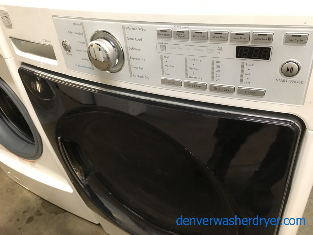 Quality Refurbished HE Kenmore Elite (LG) Highest Quality Front-Load Direct-Drive Washer & Electric Dryer w/Steam, 1-Year Warranty