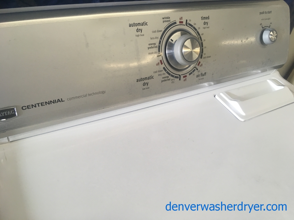 Maytag Centennial Commercial Technology Top-Load Washer & Electric 220v Dryer, 1-Year Warranty