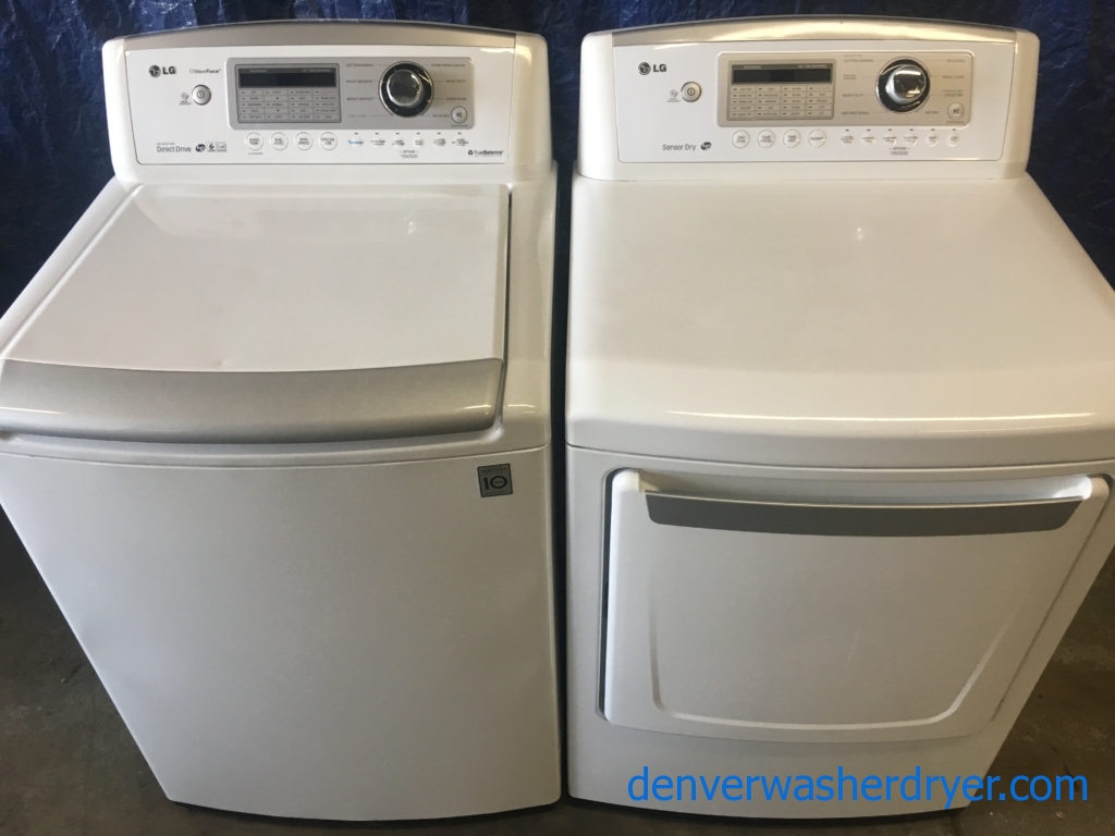 Quality Refurbished LG HE Top-Load Direct-Drive Washer & Electric Dryer Set, 1-Year Warranty