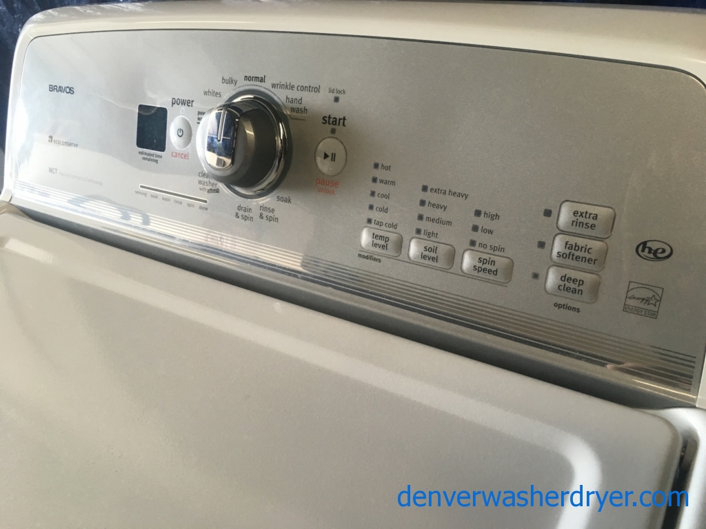 Large Images for 27″ HE Maytag BravosX Series TopLoad Washer, 1Year