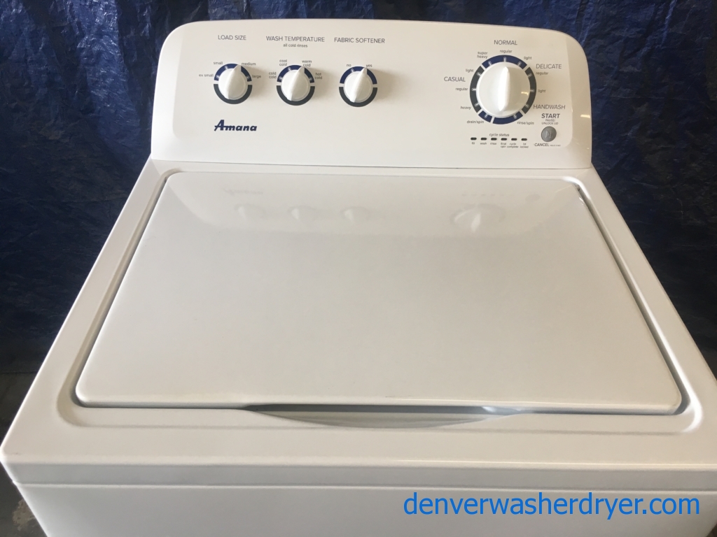 Amana (Maytag) Top-Load (3.4 Cu. Ft.) Washer, 1-Year Warranty