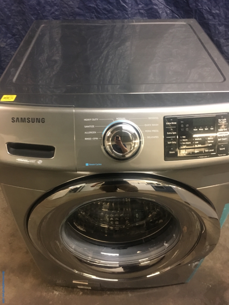 BRAND-NEW Samsung 27″ Front-Load Stackable Direct-Drive Washer w/Steam, 1-Year Warranty