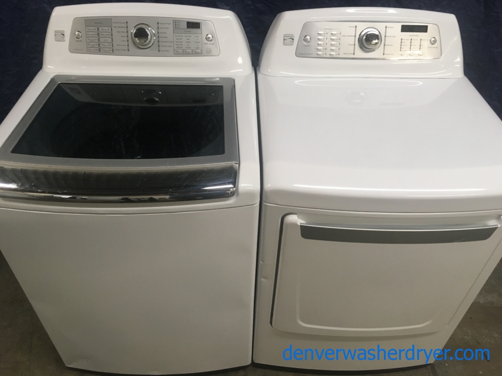 Kenmore Elite HE Top-Load Direct-Drive Washer & Electric Dryer Set, 1-Year Warranty