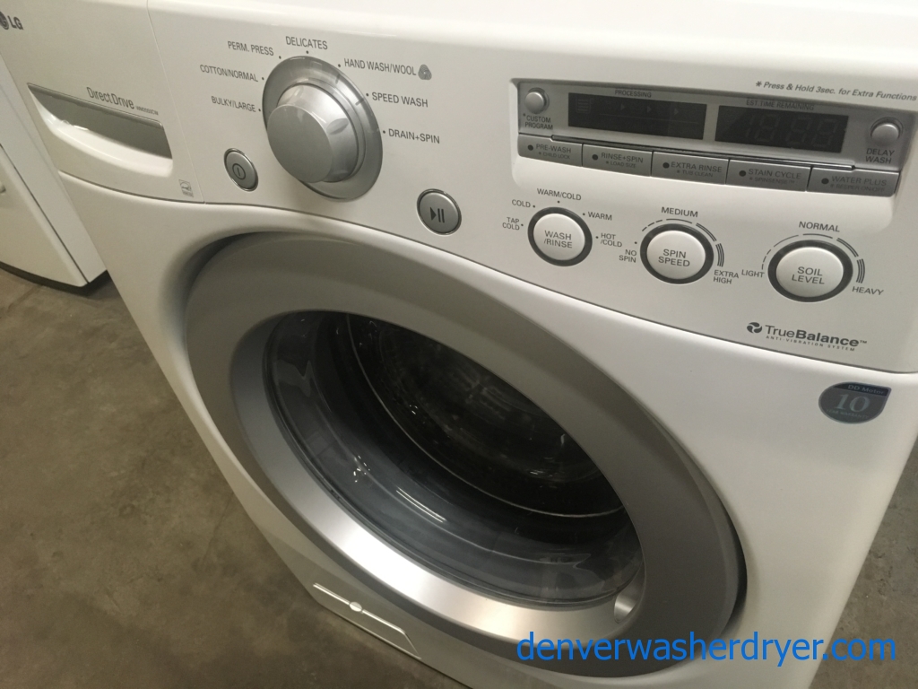 Quality Refurbished HE LG 27″ Front-Load Direct-Drive Washer, 1-Year Warranty