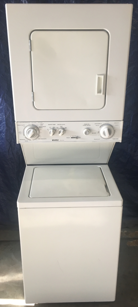 Quality Refurbished 24″ Heavy-Duty Direct-Drive Kenmore 110v Stacked Laundry Center, 1-Year Warranty