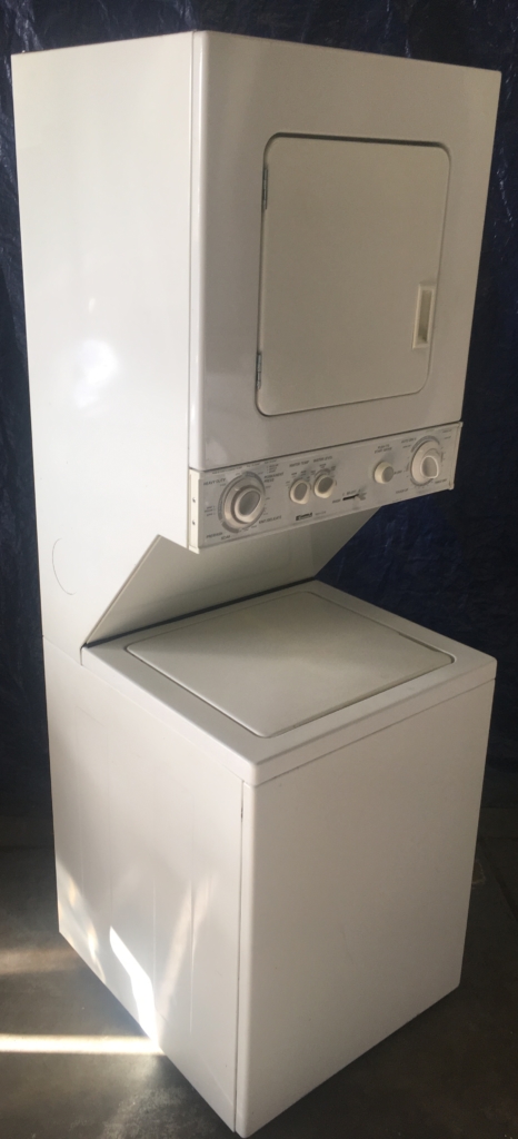 Quality Refurbished 24″ Heavy-Duty Direct-Drive Kenmore 110v Stacked Laundry Center, 1-Year Warranty