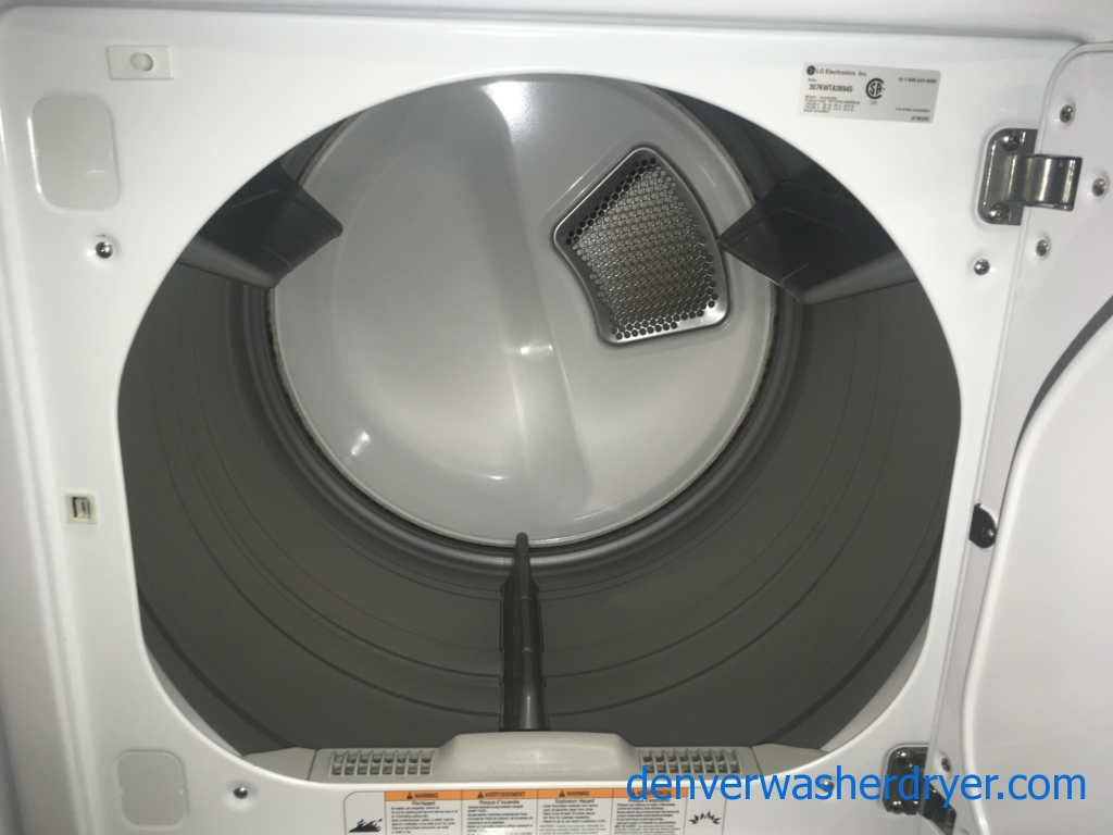 LG 27″ Top-Load HE Direct-Drive Washer & Electric Dryer, 1-Year Warranty